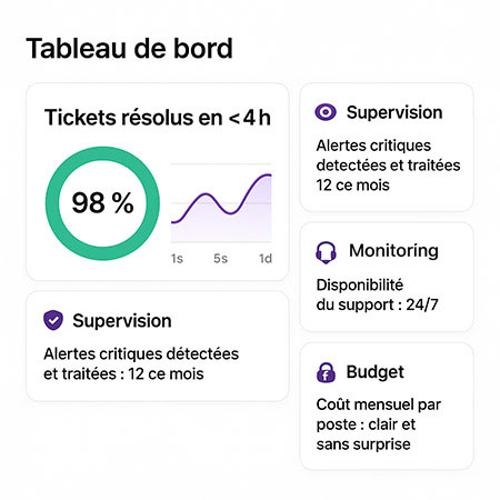 tableau de bord support informatique